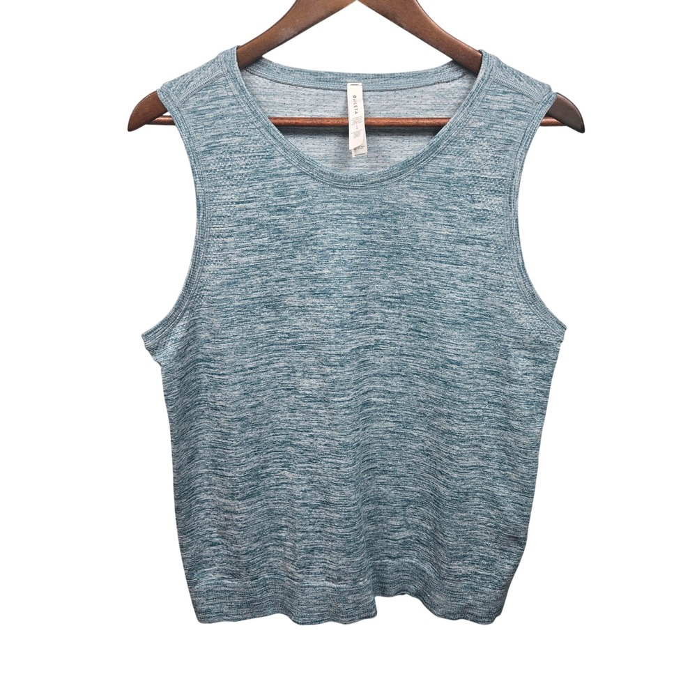 Athleta In Motion Tank Heather‎ Camisole Teal Blue Sleeveless Top Size L